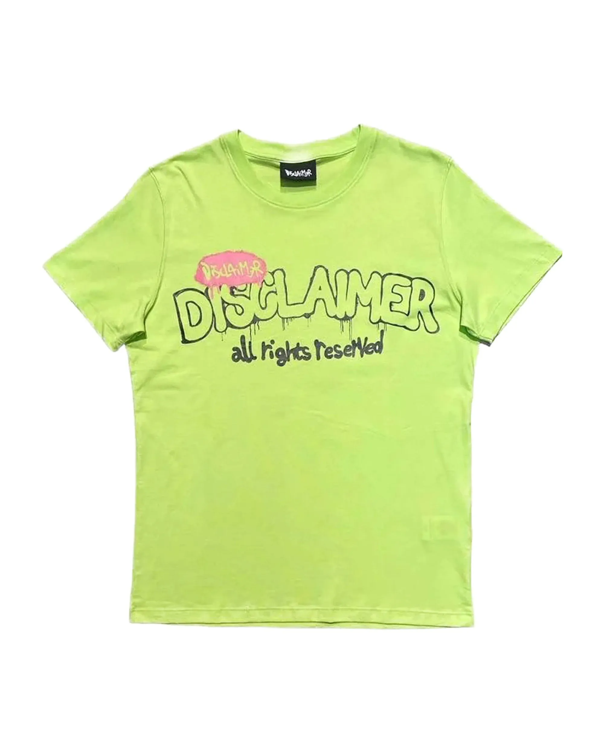 T-Shirt Uomo Disclaimer Giallo Fluo