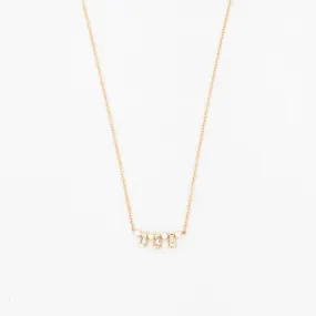 Tapered Baguette and Prong Diamond Necklace