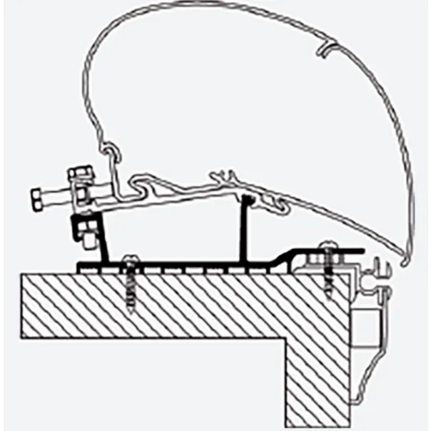 Thule Omnistor Hobby Caravan 2009 Roof Awning Adapter 308663