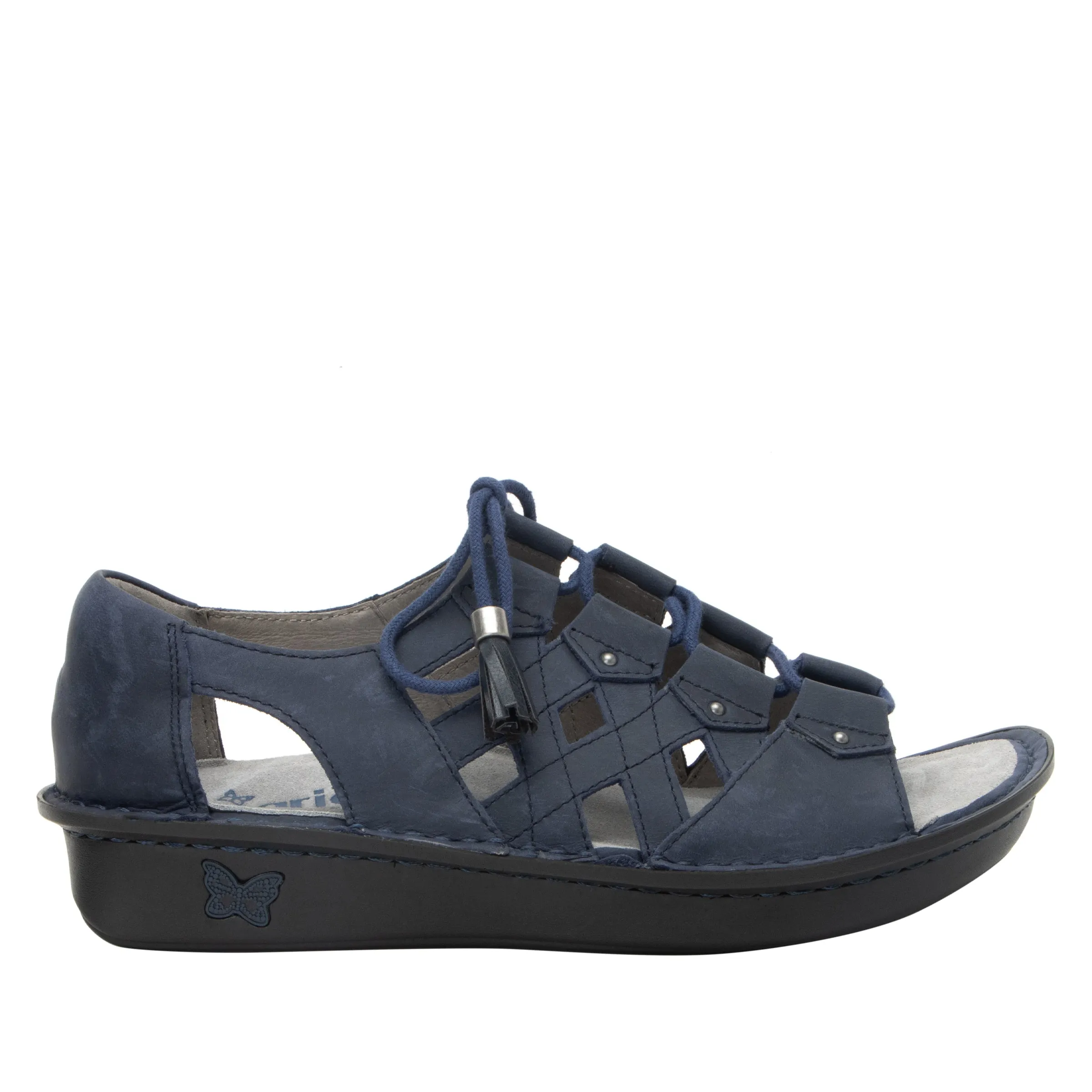 Valerie Oiled Navy Sandal