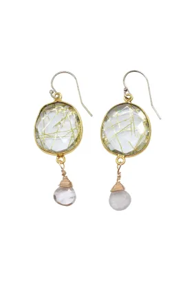 Victoria Ojai Earring in Golden Rutilated Quartz